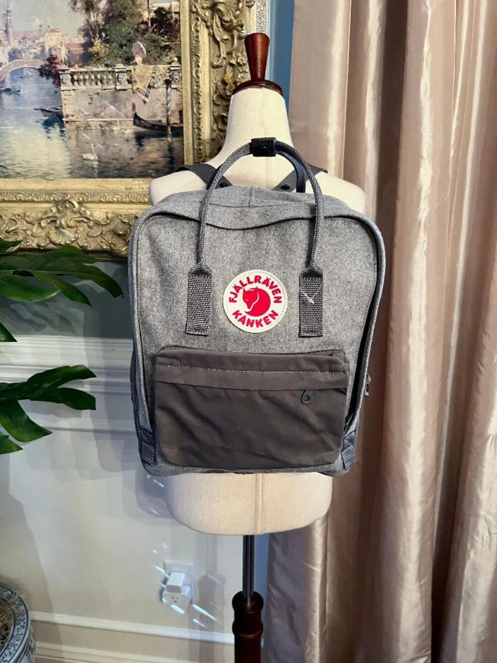 NWOT Fjallraven Kanken Re-Wool Everday Outdoor Backpack in Granite Gray